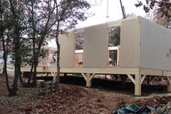 Maison ossature bois chantier en cours de construction st maximin (1)
