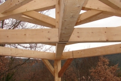 Tonnelle charpente traditionnelle bois à Camps réalisation OSSBOIS