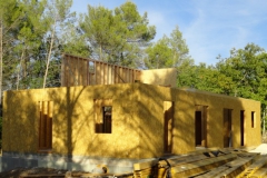 construction maison ossature bois à bras